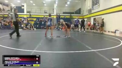 100 lbs Round 1 (6 Team) - Kirra Mitchell, Bison Takedown Club vs Megan Gurley, Lady Reapers