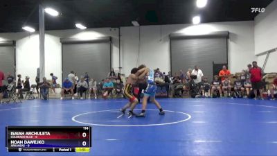 114 lbs Round 2 (6 Team) - Isaiah Archuleta, Colorado Blue vs Noah Dawejko, Arkansas