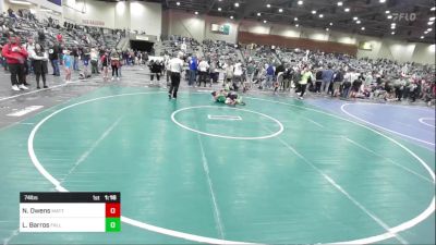 74 lbs Semifinal - Nathan Owens, MatTime vs Liam Barros, Fallon Outlaws WC