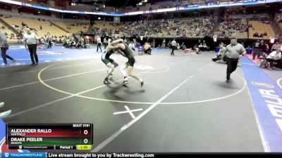 138 Class 3 lbs Quarterfinal - Alexander Rallo, Whitfield vs Drake Peeler, DeSoto