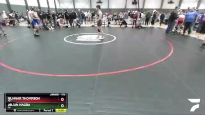 170 lbs Semifinal - Gunnar Thompson, MT vs Arjun Nagra, CA