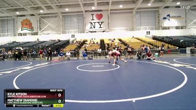 131 lbs Cons. Round 6 - Kyle Kitson, Whitney Point Youth Wrestling Club vs Matthew Diamond, Long Beach Gladiators Wrestling