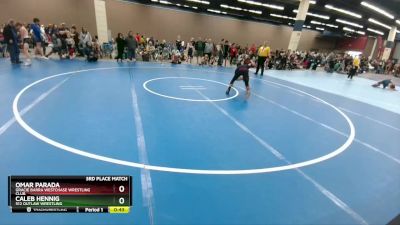 114 lbs 3rd Place Match - Omar Parada, Gracie Barra Westchase Wrestling Club vs Caleb Hennig, 512 Outlaw Wrestling