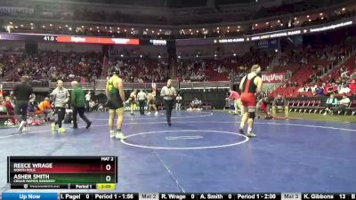 3A-220 lbs Cons. Round 2 - Reece Wrage, North Polk vs Asher Smith, Cedar Rapids Kennedy