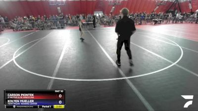 74 lbs Quarterfinal - Carson Piontek, X-Factor Elite Wrestling vs Kolten Mueller, Team Nazar Training Center