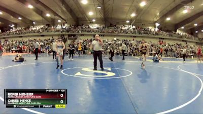 105 lbs Cons. Round 4 - Roper Niemeier, Marceline Kids Wrestling Club vs Cainen Menke, Hillsboro Wrestling Club-AAA