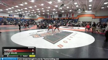 184 lbs Semifinal - Gavin Layman, Ohio Northern vs Mahlic Sallah, Roanoke