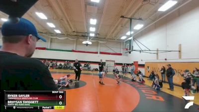 78 lbs Quarterfinal - Brhysan Swiggett, North Big Horn Rams vs Ryker Sayler, Thermopolis Wrestling Club