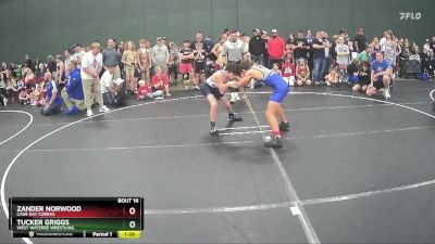 107/115 Round 1 - Zander Norwood, Cane Bay Cobras vs Tucker Griggs, West Wateree Wrestling