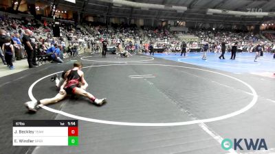 67 lbs Round Of 16 - Jackson Beckley, Team Tulsa Wrestling Club vs Evan Windler, Sperry Wrestling Club