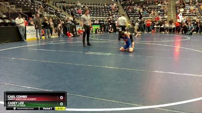 80 lbs Semifinal - Cael Combs, Sebolt Wrestling Academy vs Casey Lee, Legends Of Gold