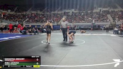 D2-107 lbs Cons. Round 3 - Rhea Lechuga, Arizona Lutheran vs Samantha Gregory, Poston Butte