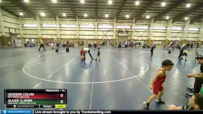 42 lbs 5th Place Match - Jackson Colvin, Roy Wrestling Club vs Oliver Clapier, Viewmont Wrestling Club