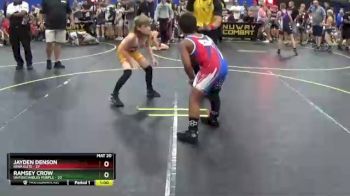 92 lbs Round 4 (6 Team) - Ramsey Crow, Untouchables Purple vs Jayden Denson, Iowa Elite