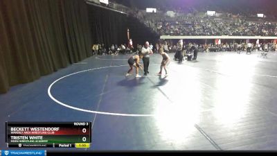 135 lbs Round 3 - Beckett Westendorf, Waverly Area Wrestling Club vs Tristen White, Moen Wrestling Academy