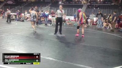 W 117 lbs Round 2 (4 Team) - Mia Hargrove, Colorado vs Kylie Brigman, North Carolina