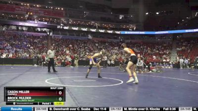 2A-145 lbs Cons. Round 2 - Cason Miller, Fairfield vs Brock Mulder, Boyden-Hull/Rock Valley