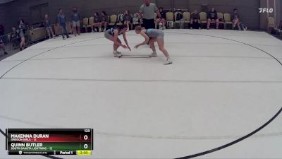 123 lbs Round 2 (8 Team) - Quinn Butler, South Dakota Lightning vs Makenna Duran, Oregon Girls