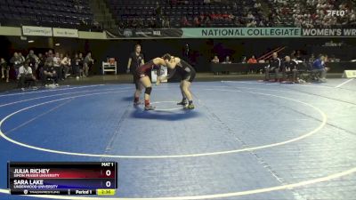 191 lbs Champ. Round 2 - Julia Richey, Simon Fraser University vs Sara Lake, Lindenwood University