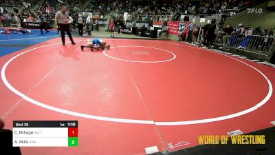 73 lbs Round Of 32 - Cyrus Millage, Sebolt Wrestling Academy vs Ariah Mills, Roundtree Wrestling Academy