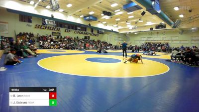 160 lbs Consi Of 16 #2 - Brian Leon, Roosevelt-Eastvale vs Jack Estevez, Poway