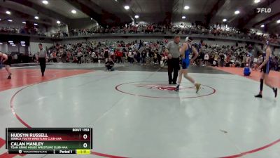 110 lbs Semifinal - Hudsyn Russell, Seneca Youth Wrestling Club-AAA vs Calan Manley, Team Grind House Wrestling Club-AAA