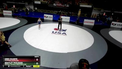 62 lbs Quarterfinal - Bentley McIlwain, Central Catholic Wrestling Club vs Ares Duarte, California Grapplers