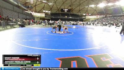 71 lbs Champ. Round 2 - Anthony Medelez Cormier, Team Aggression Wrestling Club vs Wyatt Farmer, Askeo International Mat Club