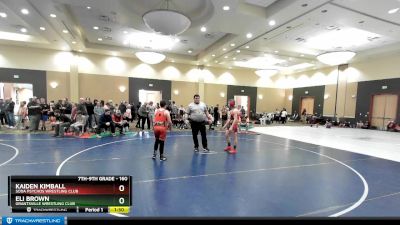 160 lbs Quarterfinal - Eli Brown, Grantsville Wrestling Club vs Kaiden Kimball, Soda Psychos Wrestling Club