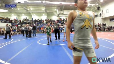 70 lbs Semifinal - Kirk Walker III, Tulsa Blue T Panthers vs Kason Wolfe, Keystone Kids Wrestling Club