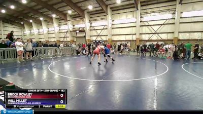 182 lbs Cons. Round 2 - Brock Rowley, Delta Wrestling Club vs Will Millet, Sanderson Wrestling Academy