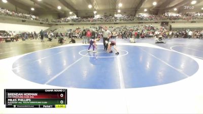 75 lbs Champ. Round 2 - Brendan Horman, Fox Wrestling Club-AAA vs Miles Phillips, Pleasant Hill Youth Wrestling Club-AAA