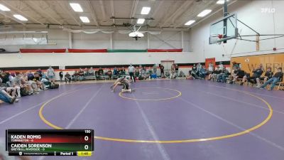 150 lbs Round 3 (6 Team) - Caiden Sorenson, Greybull/Riverside vs Kaden Romig, Torrington