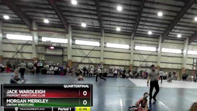 36 lbs Quarterfinal - Jack Wardleigh, Fremont Wrestling Club vs Morgan Merkley, Uintah Wrestling