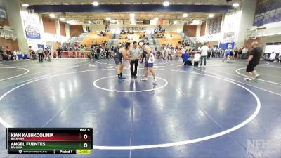 285 lbs Quarterfinal - Angel Fuentes, Ramona vs Kian Kashkoolinia, Beckman