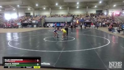 Girls 107 lbs Cons. Semi - Ellie Underwood, Seymour (Girls) vs Makya Parker, Cleveland (Girls)