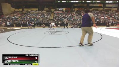 6A-175 lbs 3rd Place Match - Jayden Amaro, Dodge City vs Jayden Ford, Maize