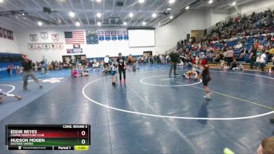 49 lbs Cons. Round 3 - Eddie Reyes, Casper Wrestling Club vs Hudson Mogen, Eastside United