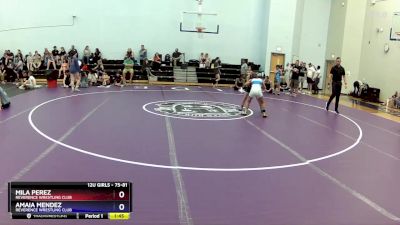 75-81 lbs Round 2 - Mila Perez, Reverence Wrestling Club vs Amaia Mendez, Reverence Wrestling Club