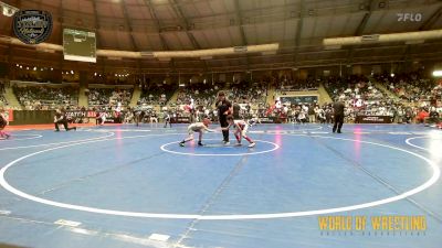 55 lbs Consi Of 16 #2 - Jayden Brant, Caney Valley Wrestling vs Lukas Benedict, Sebolt Wrestling Academy