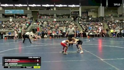 65 lbs Cons. Round 3 - Ari Johnson, Sebolt Wrestling Academy vs TyJon Stovall, Ready RP Nationals