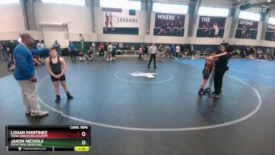 115 lbs Cons. Semi - Logan Martinez, Texas Wrestling Academy vs Jaxon Nichols, Steve Page Grappling