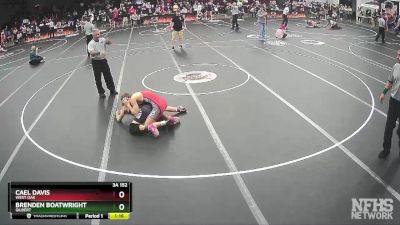 3A 152 lbs Quarterfinal - Cael Davis, West Oak vs Brenden Boatwright, Gilbert