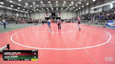 160 lbs Round 2 (3 Team) - JOSHUA WARLAND, Burnt Hills Sr HS vs Lucas Mosher, Horseheads Sr HS