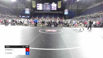 100 lbs Rnd Of 64 - Brody Gossen, South Dakota vs Caden Correll, Illinois