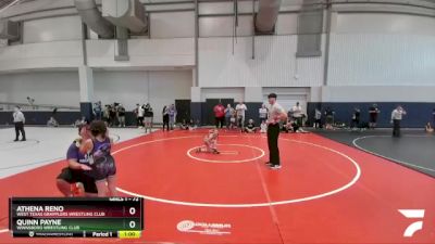 72 lbs Round 4 - Quinn Payne, Winnsboro Wrestling Club vs Athena Reno, West Texas Grapplers Wrestling Club