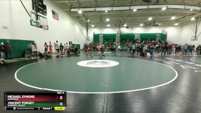 144 lbs Quarterfinal - Vincent Forgey, Natrona County vs Michael Symons, Kemmerer