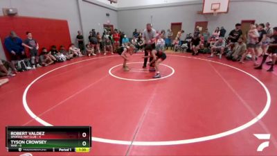 98 lbs Round 3 (6 Team) - Tyson Crowsey, WAR vs Robert Valdez, Spartan Mat Club