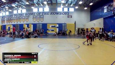 106 lbs Round 2 (8 Team) - Roderick. Brown, Alpha Dogz Gold vs Joseph Handley, OutKast WC