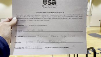 Benjamin Franklin High School [Dance/Pom Varsity] 2021 USA Spirit & Dance Virtual National Championships